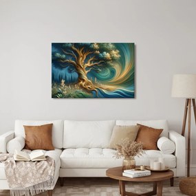 Quadro su tela – Albero della vita in una foresta incantata
