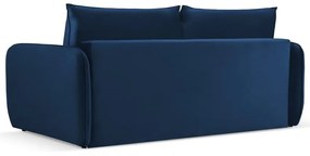 Divano letto in velluto blu scuro 214 cm Vienna - Cosmopolitan Design