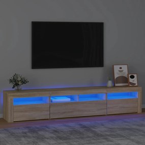 Mobile Porta Tv Con Luci Led Rovere Sonoma 210x35x40 Cm /