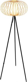 Briloner 1759011 - Lampada da terra 1xE27/10W/230V bambù/nera