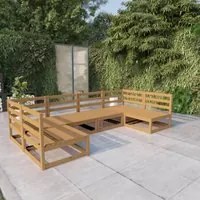 Set Divani da Giardino 6 pz in Legno Massello di Pino cod mxl 37253