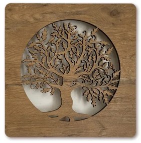 Li-Go 5275/DUB2 - Orologio LED dimmerabile LED/10W/5V 20000 mAh 42x42 cm rovere+ DO