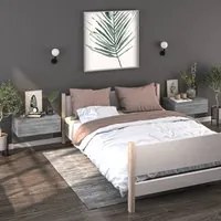 Comodini a Muro 2 pz Grigio Sonoma cod mxl 43295