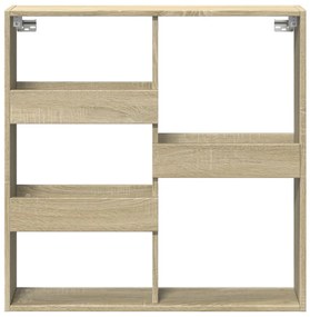 Armadietto a muro rovere sonoma 80x15x80 cm legno multistrato