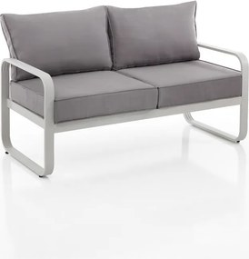 Divano da giardino in alluminio grigio Ischia - Tomasucci