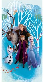 Asciugamano per bambini blu in cotone 70x140 cm Frozen "Blue" – Jerry Fabrics