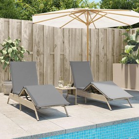 Lettini Prendisole 2 Pz Con Cuscini Beige İn Polyrattan /