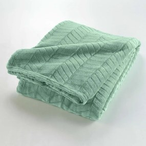 Copriletto verde chiaro in microflanella 180x220 cm Arya – douceur d'intérieur