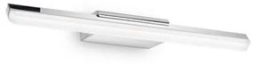 Applique Moderna Riflesso Alluminio Cromo Led 11W 3000K Luce Calda