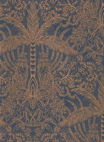Clarke & Clarke Carta da parati Leopardo - Copper/ Midnight