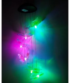 Lampada solare RGB a LED 6xLED/1,2V 300 mAh IP44 farfalla