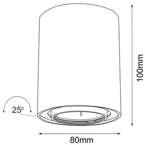 Brosline 1258 - Faretto POINT 1xGU10/10W/230V nero