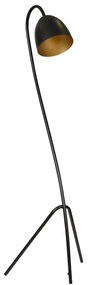 Piantana Moderno Beowulf Acciaio Nero Oro 1 Luce E27 Ip20
