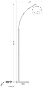 GLOBO 24703SW - Lampada da terra ANITA 1xE27/40W/230V