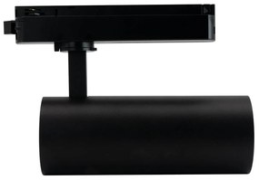 Faro LED 30W Monofase Nero 38°/60° 130lm/W CRI92 no Flickering Colore Bianco Naturale 4.000K