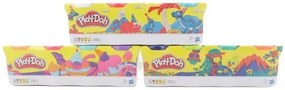Play-Doh Plastilina 4 Vasetti Colorati - viola, rosa, blu, arancione