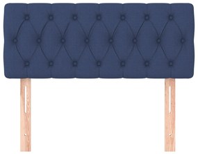 Testiera blu 100 x 7 x 78/88 cm in tessuto