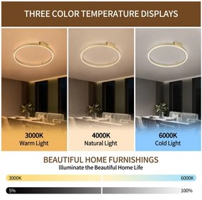 Brilagi - Lampada dimmerabile a LED PORTOFINO LED/60W/230V Ø 80 cm oro + telecomando