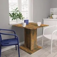 Tavolo da Pranzo rovere fumo 80x80x75 cm Legno Multistrato 825822