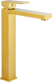 Mexen Uno rubinetto lavabo alto, oro - 71410-50