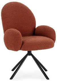 Poltrona in colore mattone Dario - Marckeric