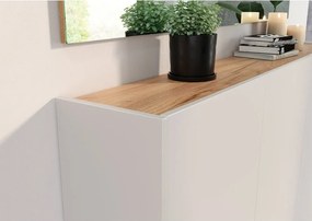 Armadietto color crema con effetto rovere 138x87x25 cm Libbiano – Germania