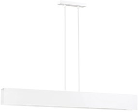 Lampadario Moderno 4 Luci Hachiman In Acciaio Bianco