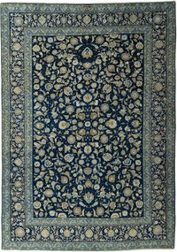 Kashan Tappeto persiano 310 x 430 Blu (Iran) Annodato A Mano
