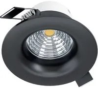 Faretto Ad Incasso Moderno Saliceto Alluminio Nero Led Integrato 6W 4000K