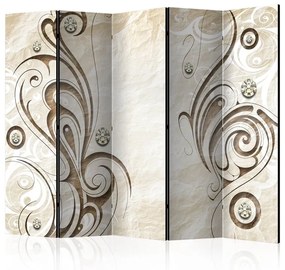 Paravento  Stone Butterfly II [Room Dividers]  Colore Marrone, Dimensioni e Misure 225x172