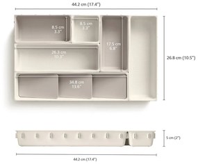 Organizzatori per bagno beige in set da 7 Viva - Joseph Joseph