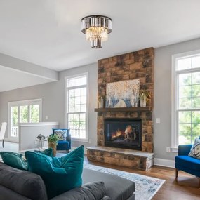 Globo 15695D - Lampadario a plafone NAXIS 3xE27/40W/230V diametro 40 cm nero