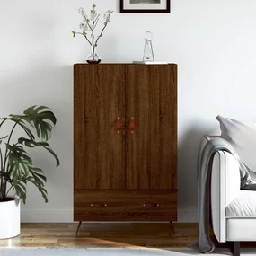 Credenza rovere marrone 69,5x31x115 cm in legno multistrato