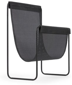 Kave Home - Portariviste Siana nero con metallo nero