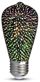 Lampadina decorativa LED 3D FILAMENTO ST64 E27/3W/230V 3000K