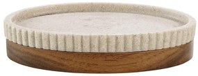 Dispenser di sapone in poliresina beige Niagara - douceur d'intérieur