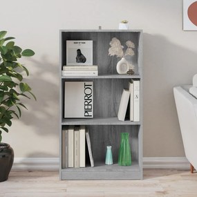 Libreria Grigio Sonoma 60x24x109 cm in Legno Ingegnerizzato