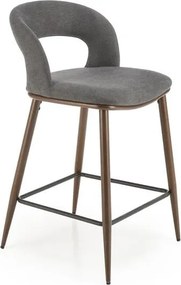 Sgabello da bar imbottito H-114 in grigio/nero