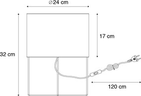 Lampada da tavolo moderna gialla con oro - Rosalina