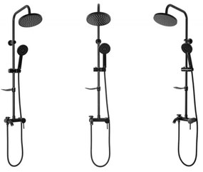 REA-P7005 - Set doccia LUIS nero opaco