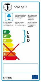 Lampada a sospensione di colore oro, altezza 92 cm Ring - Tomasucci