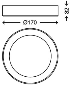 Briloner 7122-014 - Lampada da soffitto LED FIRE LED/11W/230V 3000K diam. 17 cm Argento