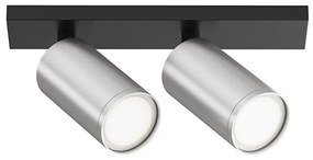 Maytoni C051CL-U-02BS - Faretto FOCUS 2xGU10/10W/230V cromo/nero