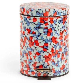 Pills Toiletpaper Home Dustbin Ø 20,5 H. 27,5 Bianco/Rosso/Blu - Seletti