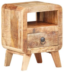 Comodino 30x30x41 Cm İn Legno Di Mango Grezzo /