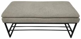 Banca Piedi Letto DKD Home Decor Nero Beige Poliestere Ferro (80 x 36 x 35 cm)