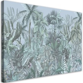 Quadro su tela, Foglie e alberi tropicali  Dimensioni Tappeti 60x40