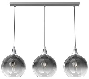 Lampadario a sospensione con filo MONTE 3xE27/60W/230V d. 20 cm cromo opaco