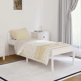 Giroletto bianco in legno massello di pino 90x200 cm