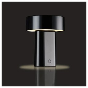 Lampada da tavolo LED nera in plastica (altezza totale 18 cm) Oblong – Zone